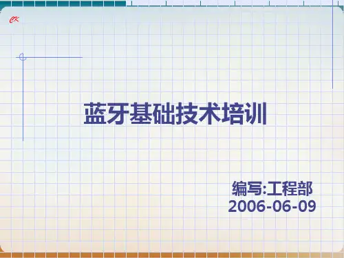 蓝牙基础技术培训教材模板ppt