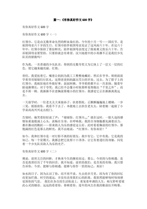 一路有你真好作文600字