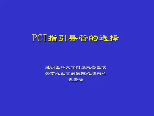 光雪峰 PCI指引导管的选择