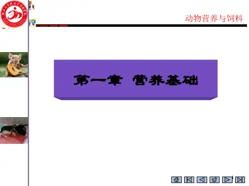 动物营养与饲料学-第一章 营养基础