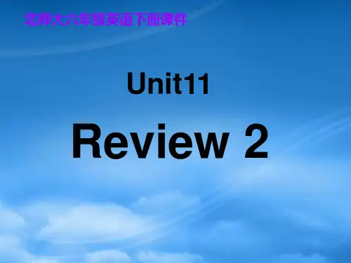 六级英语下册 unit11(1)课件 北师大