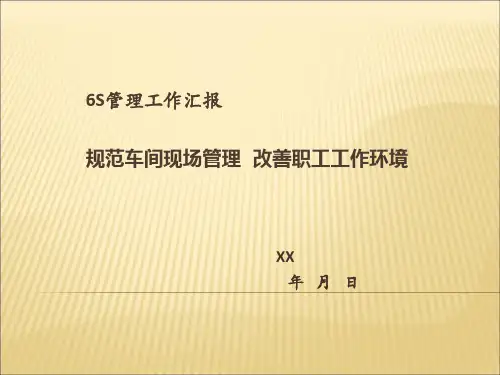 6S管理工作汇报 ppt课件