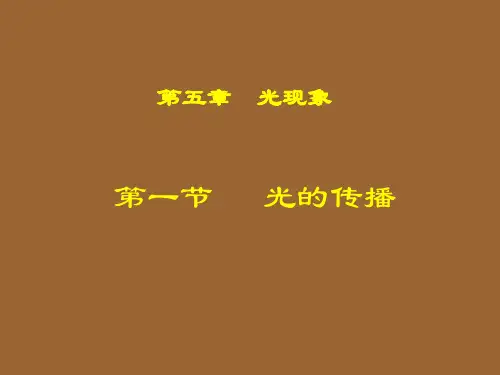 新北师大版八年级物理上册课件%3A5-1光的传播 (共19张PPT)