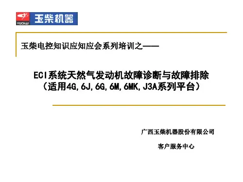 ECI系统天然气发动机故障诊断与故障排除