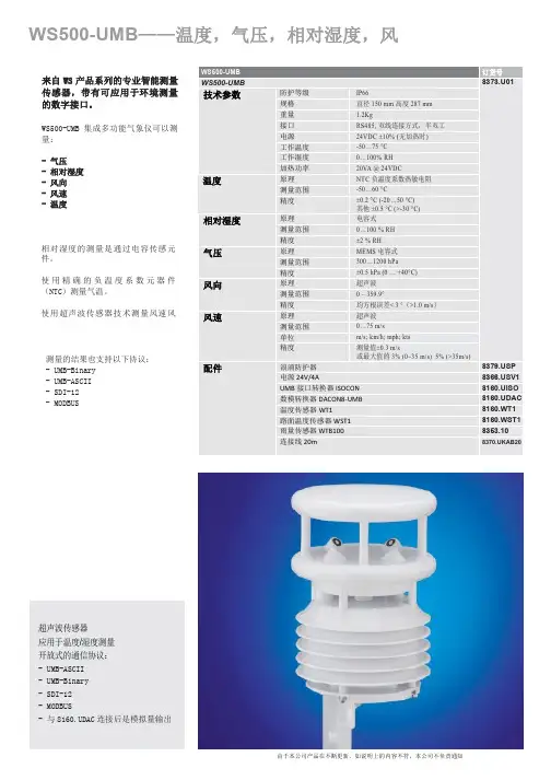 WS500 中文技术说明书
