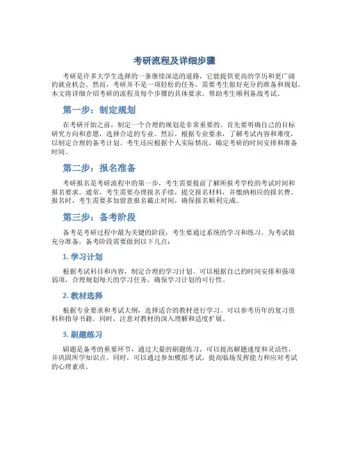 考研流程及详细步骤