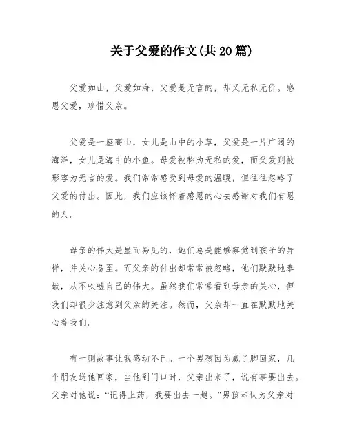 关于父爱的作文(共20篇)