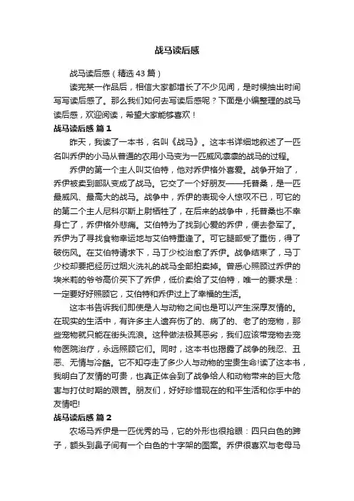 战马读后感