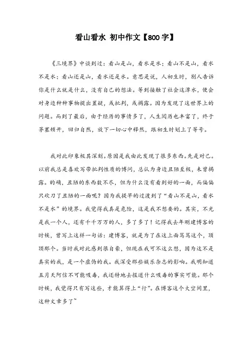 看山看水 初中作文【800字】