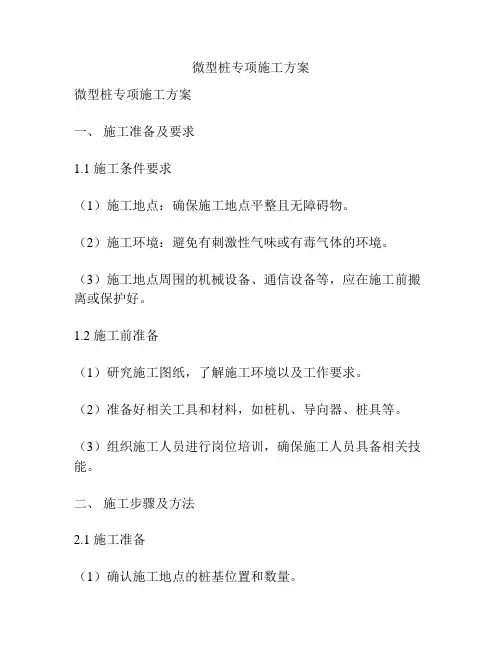 微型桩专项施工方案