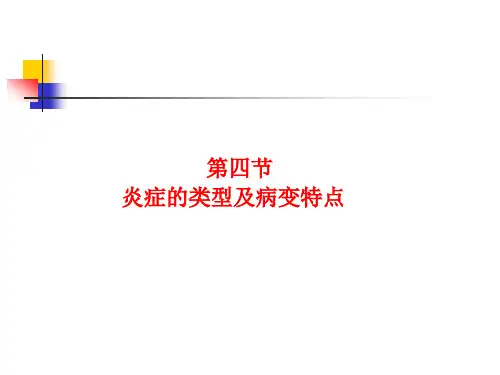 动物病理学PPT课件：第4章炎症第4节炎症的类型及病变特点