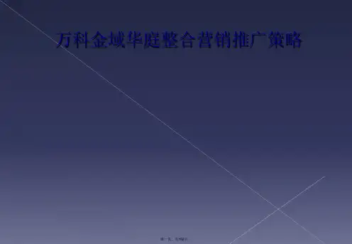万科金域华庭整合营销推广策略