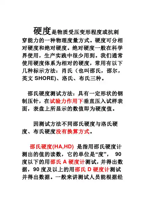 邵氏硬度