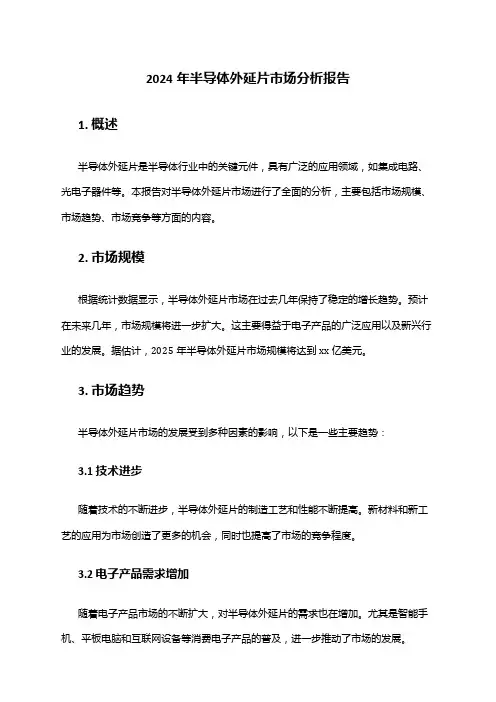 2024年半导体外延片市场分析报告