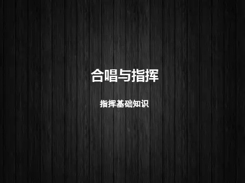 合唱与指挥--指挥基础知识  ppt课件