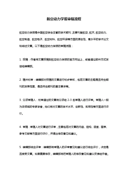 航空动力学报审稿流程