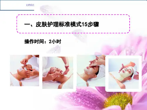 面部医疗护理步骤和按摩手法图课件
