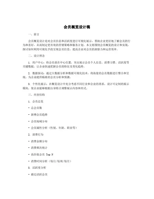 会员概览设计稿