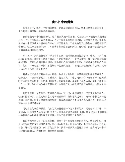 我心目中的偶像