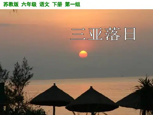六年级下册语文优秀课件-课文2《三亚落日》苏教版(共25张PPT)