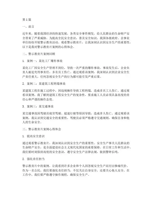 警示教育片案例心得体会(3篇)