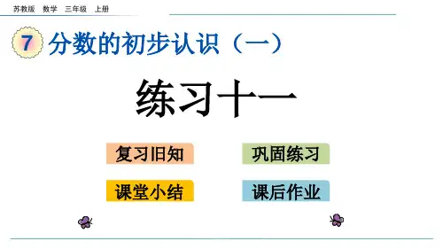 苏教版数学三年级上册7.4练习十一-课件