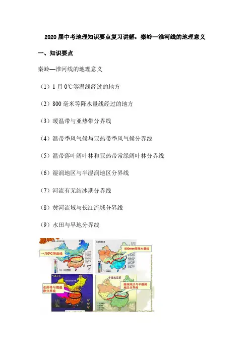 秦岭—淮河线的地理意义
