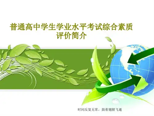 普通高中学生学业水平考试综合素质评价简介PPT29页