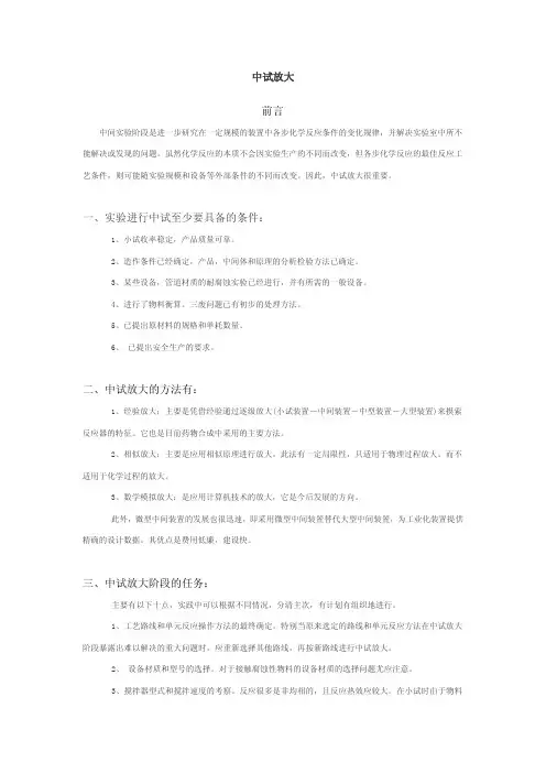 中试放大