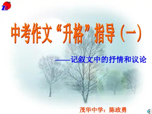 中考作文“升格”指导优秀课件