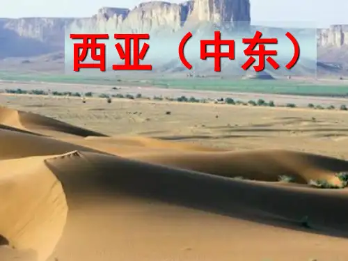 2015年高三地理第一轮复习——西亚