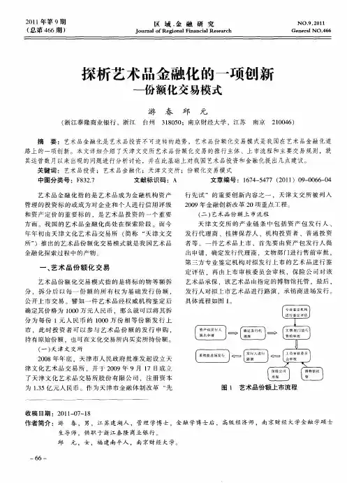 探析艺术品金融化的一项创新——份额化交易模式
