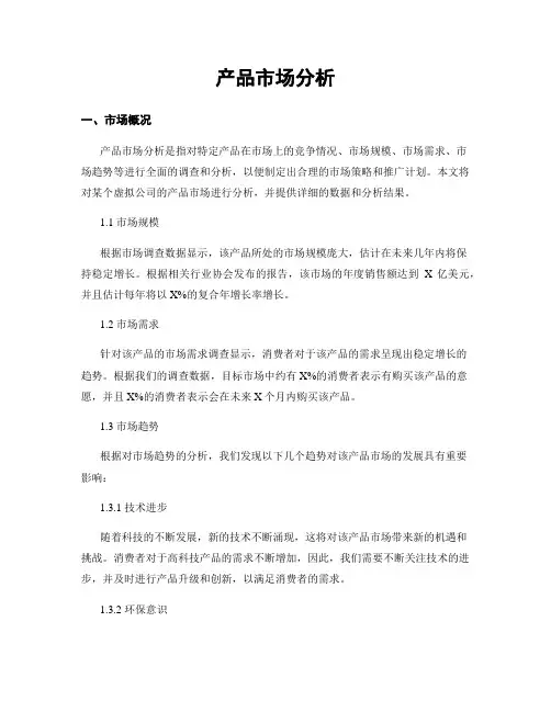 产品市场分析