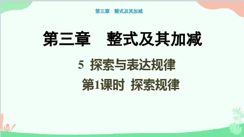 北师大版数学七年级上册探索与表达规律(第1课时探索规律)课件