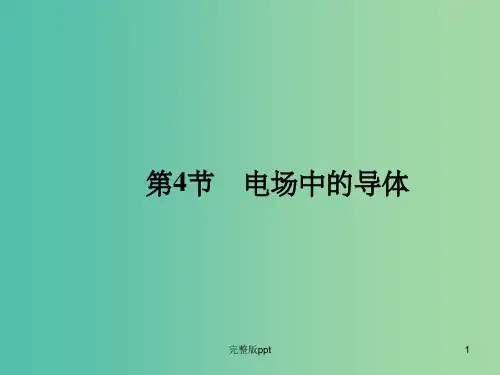 高中物理 第1章第4节 电场中的导体课件 鲁科版选修3-1
