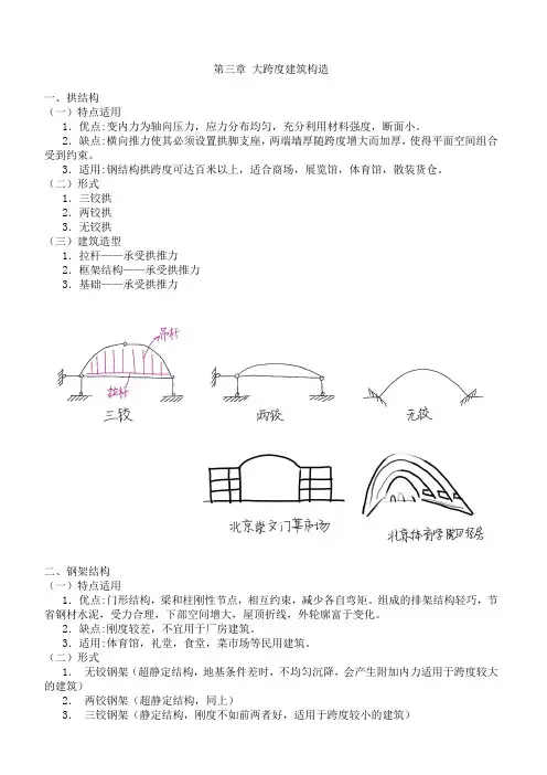 第三章大跨度建筑构造(中国建筑工业出版社第四版《建筑构造》下册_重庆大学_刘建荣_翁季主编)(DOC)
