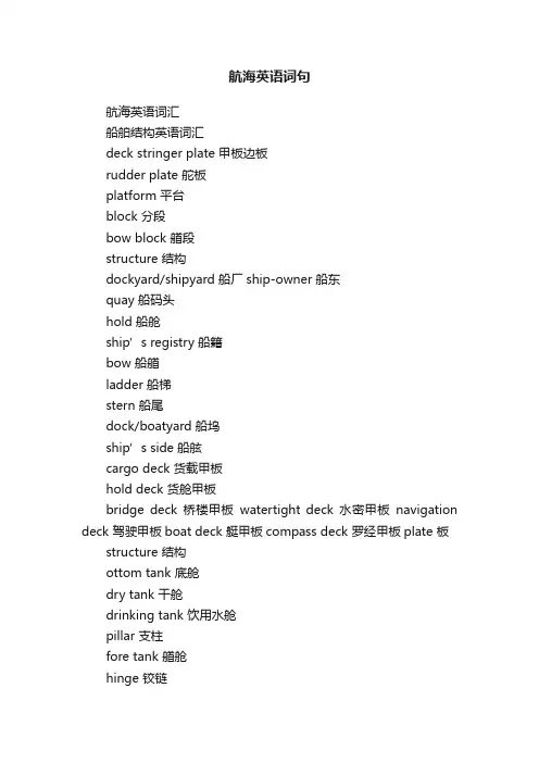 航海英语词句