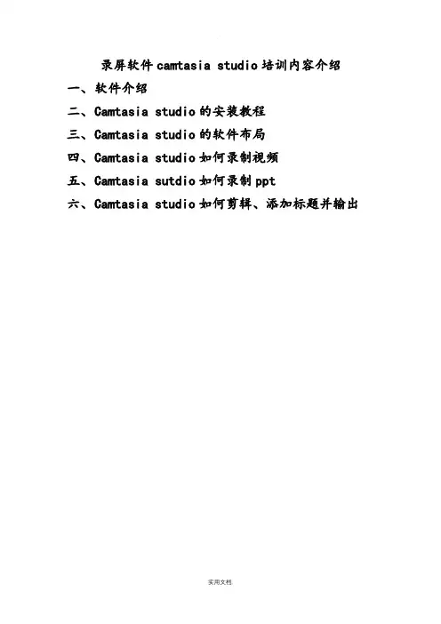 camtasiastudio教程