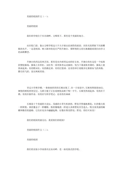 美丽的校园作文12篇