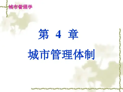 04 第4章 城市管理体制