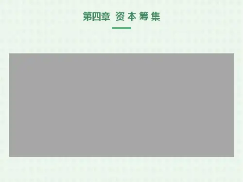 财务管理资本筹集