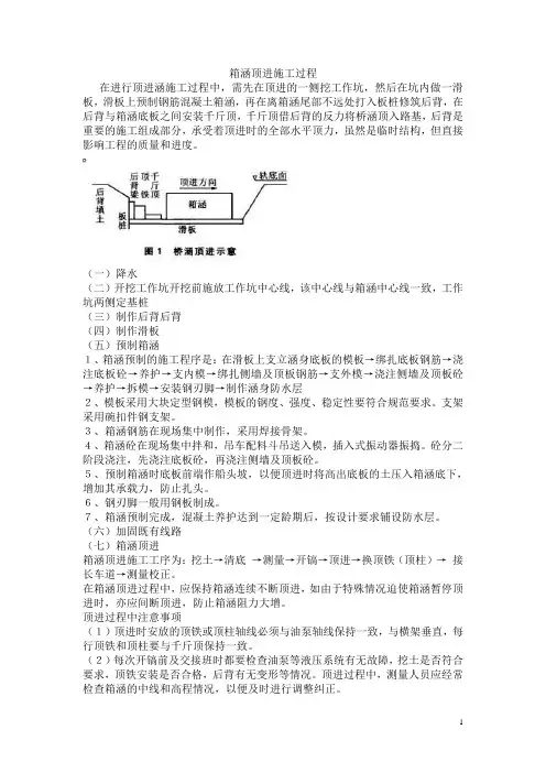 箱涵顶进施工过程