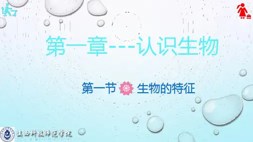 人教版七年级生物学上册-第一章第一节-生物的特征