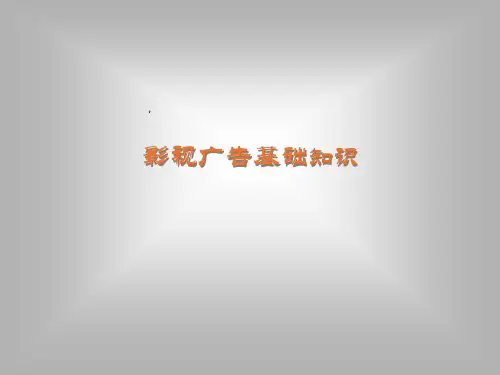 影视广告创意与制作