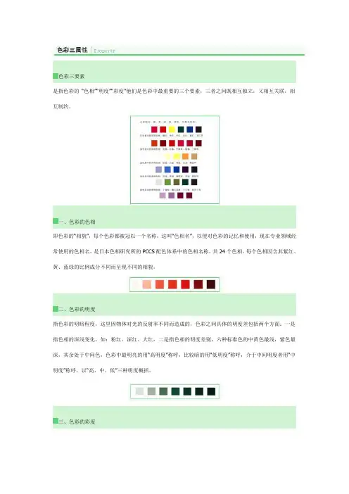 色彩三属性