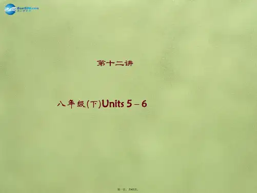 中考英语总复习 第12讲 八下 Units 56课件 人教新目标版