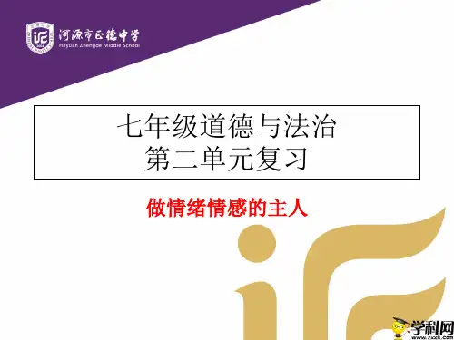 广东省河源市正德中学七年级下学期道德与法治课件：第二单元复习(共37张PPT)