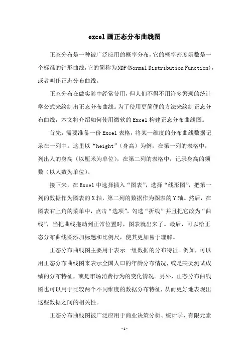 excel画正态分布曲线图
