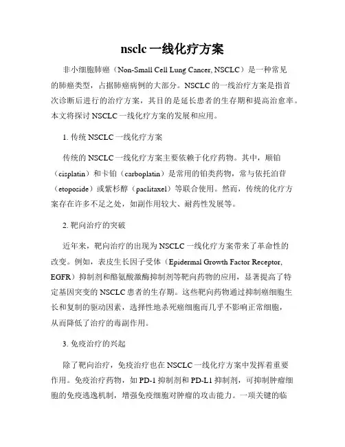 nsclc一线化疗方案