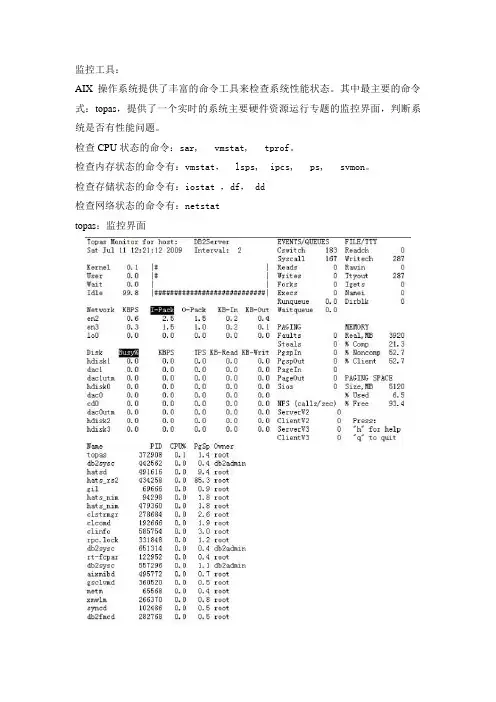 AIX性能监控